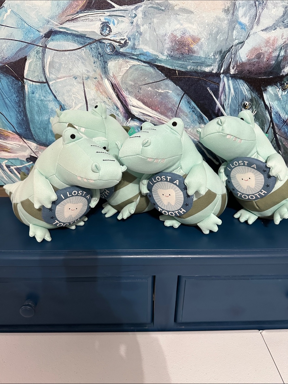 Pottery Barn Kids Mint Crocodile Plush Tooth Fairy Buddy